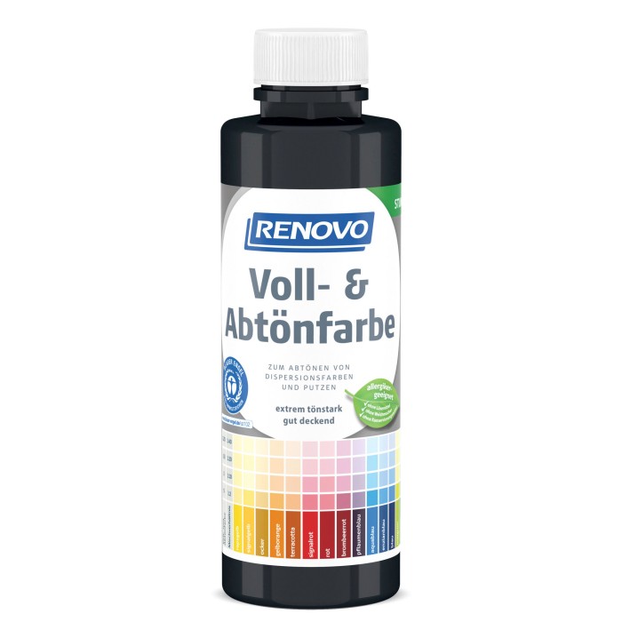 Renovo Voll- und Abtönfarbe, Schwarz, 500 ml, 280405009900